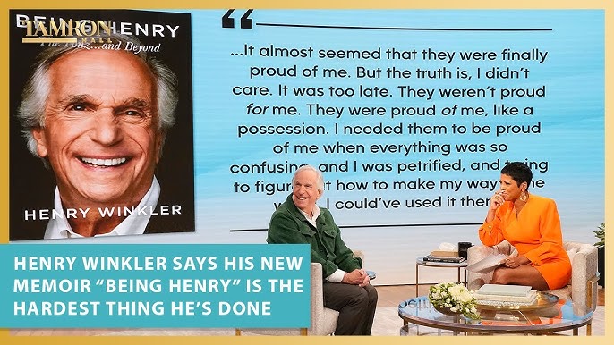 Henry Winkler featured on Tamron Hall with the Being Henry memoir cover.